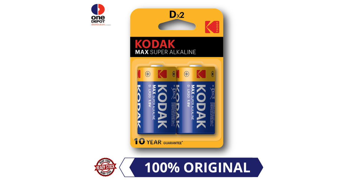 Kodak Max Super Alkaline D Battery | One Depot Distributors